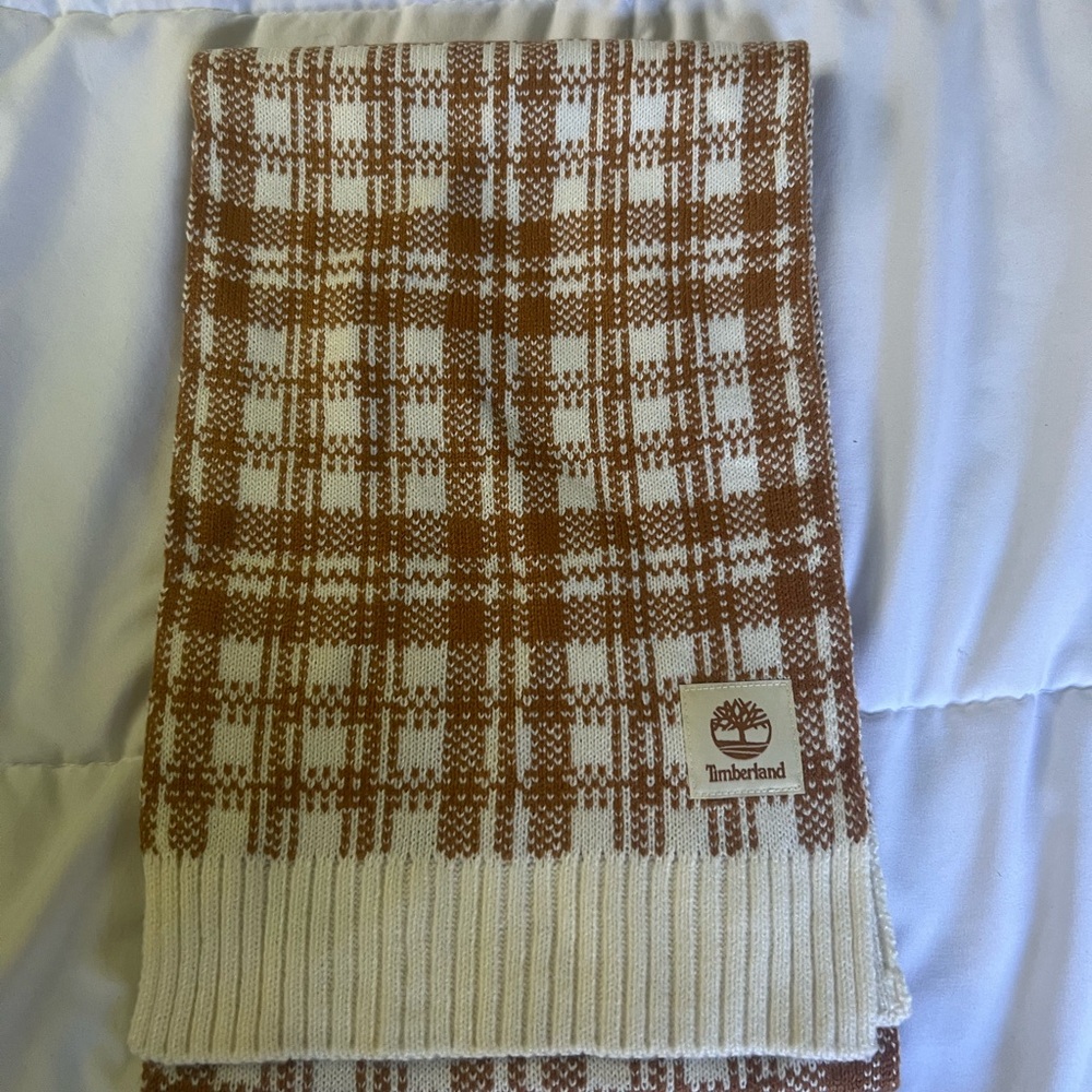 Timberland Tan and Cream Plaid Skirt
